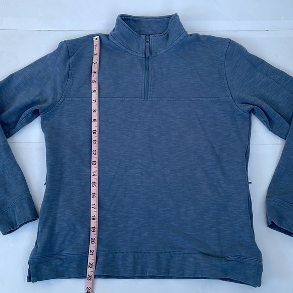 Orvis Blue Quarter-Zip Pullover with Pockets Medium - Picture 12 of 16